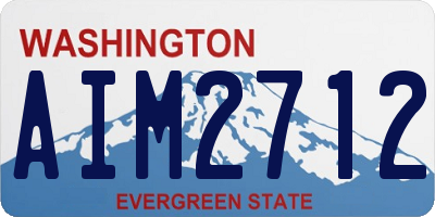 WA license plate AIM2712