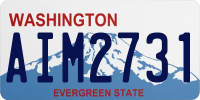 WA license plate AIM2731
