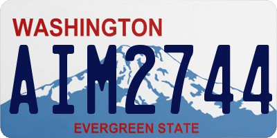 WA license plate AIM2744