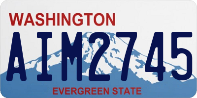 WA license plate AIM2745