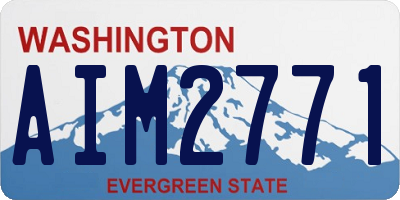 WA license plate AIM2771