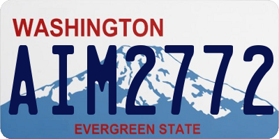 WA license plate AIM2772