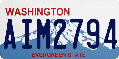 WA license plate AIM2794