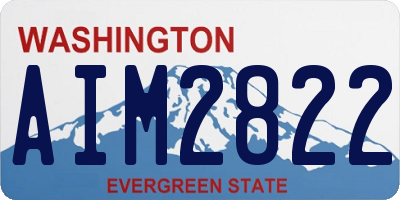 WA license plate AIM2822