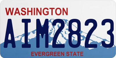 WA license plate AIM2823