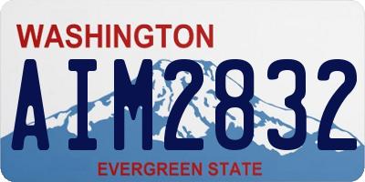 WA license plate AIM2832