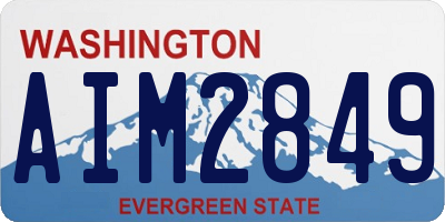 WA license plate AIM2849
