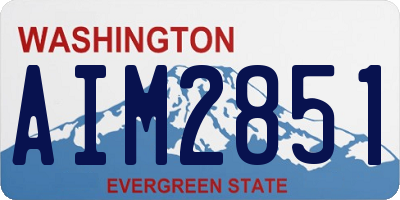 WA license plate AIM2851