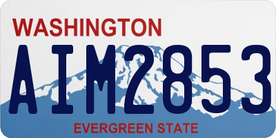 WA license plate AIM2853