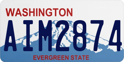 WA license plate AIM2874