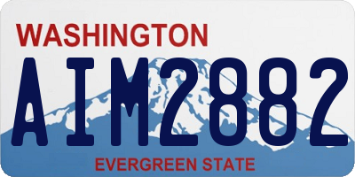 WA license plate AIM2882