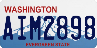WA license plate AIM2898