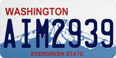 WA license plate AIM2939