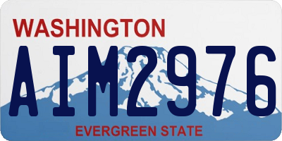 WA license plate AIM2976