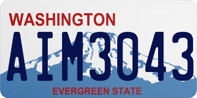 WA license plate AIM3043