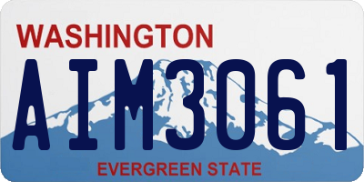 WA license plate AIM3061