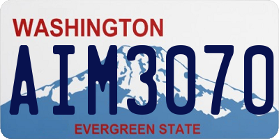 WA license plate AIM3070