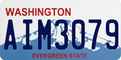 WA license plate AIM3079