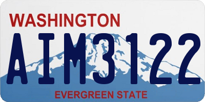 WA license plate AIM3122