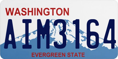WA license plate AIM3164