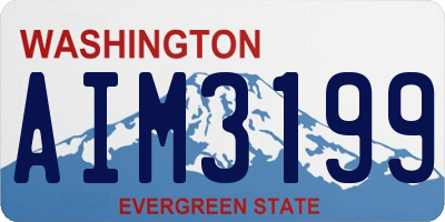WA license plate AIM3199