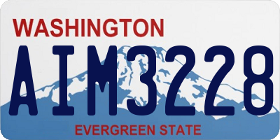 WA license plate AIM3228