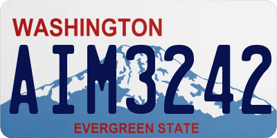WA license plate AIM3242