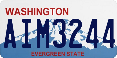WA license plate AIM3244