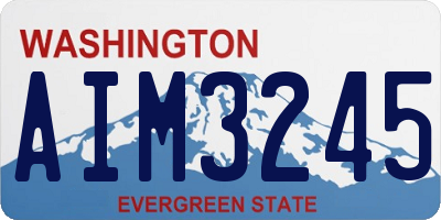 WA license plate AIM3245