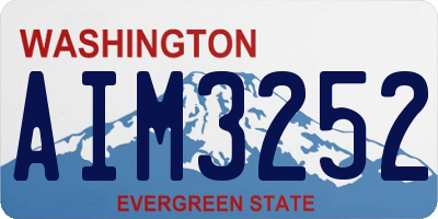 WA license plate AIM3252