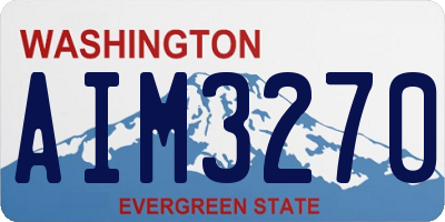 WA license plate AIM3270