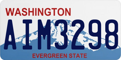 WA license plate AIM3298