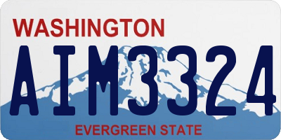 WA license plate AIM3324