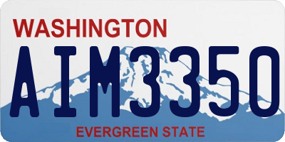 WA license plate AIM3350