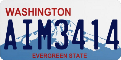 WA license plate AIM3414