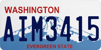WA license plate AIM3415
