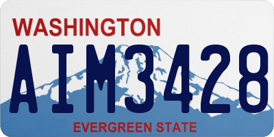 WA license plate AIM3428