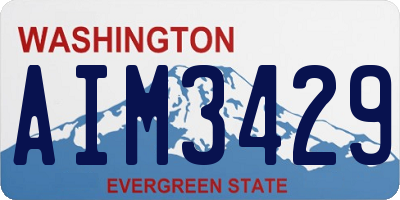 WA license plate AIM3429
