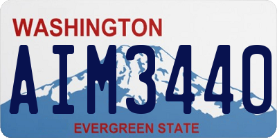WA license plate AIM3440