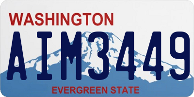 WA license plate AIM3449