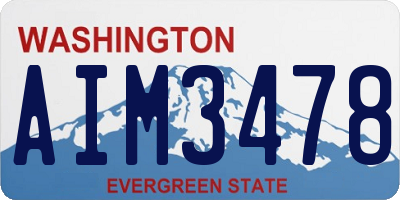 WA license plate AIM3478