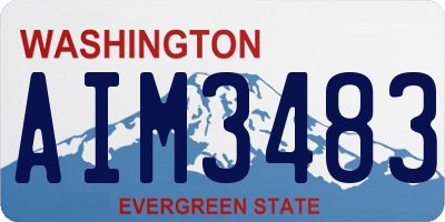 WA license plate AIM3483