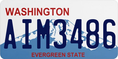 WA license plate AIM3486