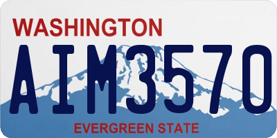 WA license plate AIM3570