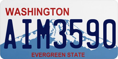 WA license plate AIM3590