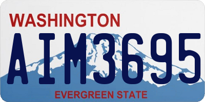 WA license plate AIM3695