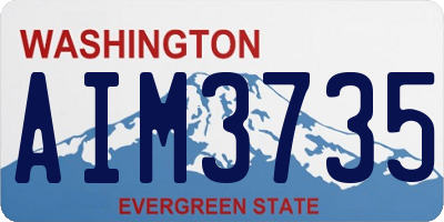 WA license plate AIM3735