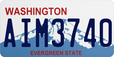 WA license plate AIM3740