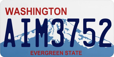 WA license plate AIM3752