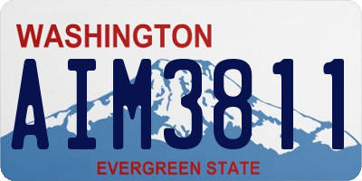 WA license plate AIM3811